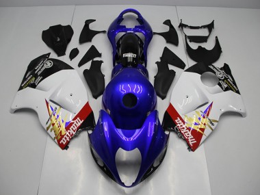 1996-2007 Blue White Suzuki GSXR1300 Hayabusa Motor Bike Fairings UK