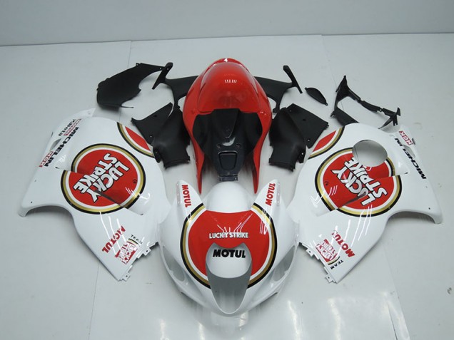 1996-2007 White Red Lucky Strike Motul Suzuki GSXR1300 Hayabusa Replacement Motorcycle Fairings UK 1996-2007 White Red Lucky Strike Motul Suzuki GSXR1300 Hayabusa Replacement Motorcycle Fairings UK