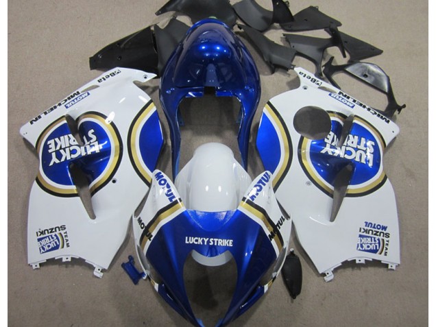 1996-2007 White Lucky Strike Blue Motul Suzuki GSXR1300 Hayabusa Motorbike Fairings UK