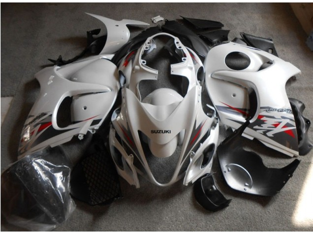 2008-2019 White Black Suzuki GSXR1300 Hayabusa Motorcycle Fairings Kits UK