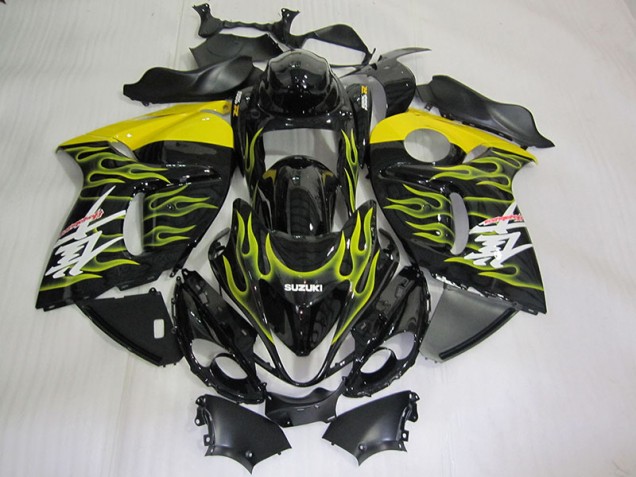 2008-2019 Black Yellow Flame Suzuki GSXR1300 Hayabusa Motorcycle Fairing Kits UK 2008-2019 Black Yellow Flame Suzuki GSXR1300 Hayabusa Motorcycle Fairing Kits UK