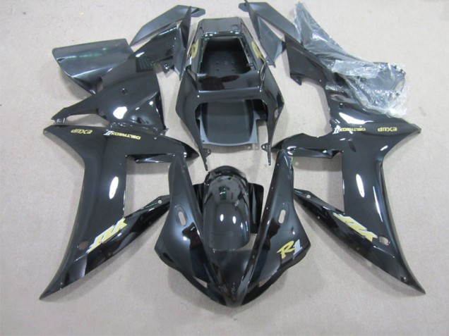 2002-2003 Black with Gold Decal Yamaha YZF R1 Motorbike Fairing UK