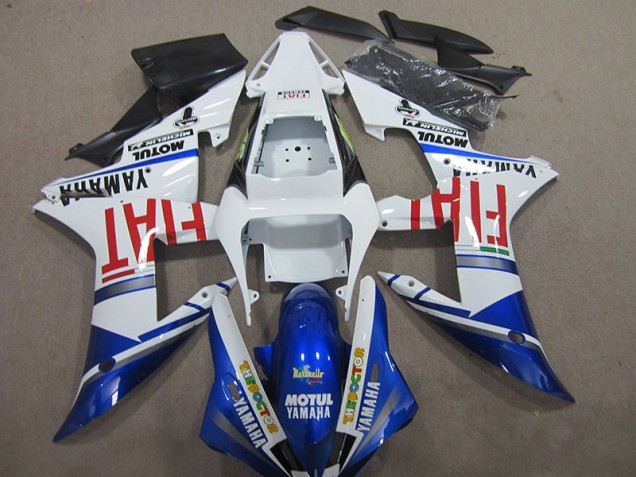 2004-2006 Blue White Motul Fiat Yamaha YZF R1 Bike Fairing UK 2004-2006 Blue White Motul Fiat Yamaha YZF R1 Bike Fairing UK