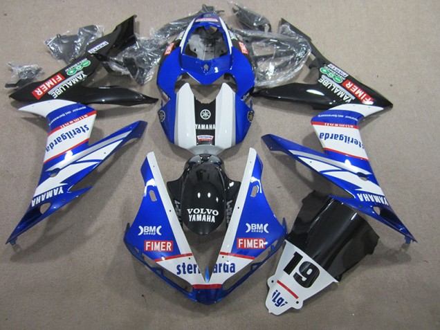 2004-2006 Blue White Volvo Sterilgarda 19 Yamaha YZF R1 Replacement Fairings UK