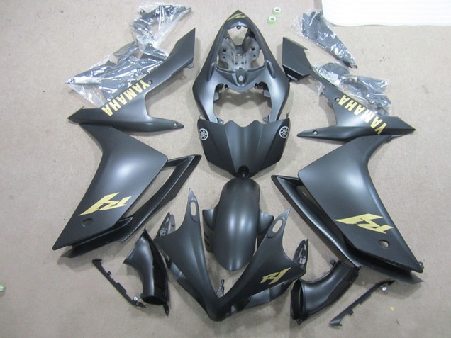 2007-2008 Black Gold Decal Yamaha YZF R1 Bike Fairing UK 2007-2008 Black Gold Decal Yamaha YZF R1 Bike Fairing UK