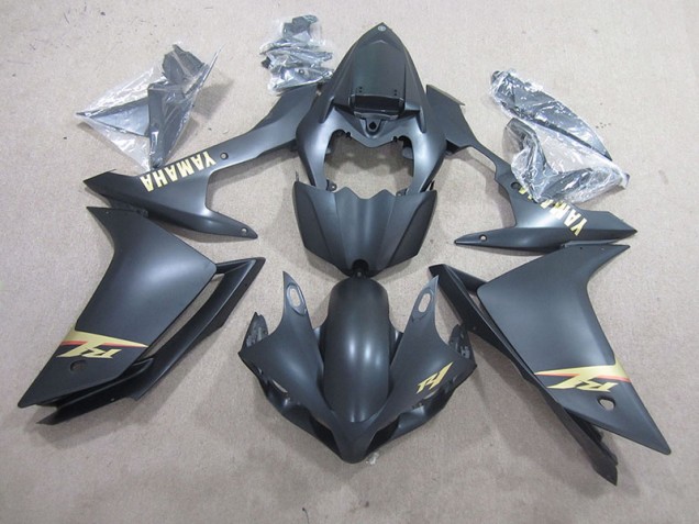 2007-2008 Black Gold Decal Yamaha YZF R1 Bike Fairings UK