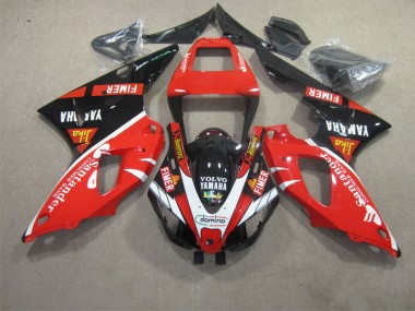 2009-2011 Red Black White Santander Yamaha YZF R1 Motorcycle Fairing Kit UK