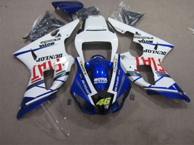 2009-2011 Blue White Motul Dunlop 46 Yamaha YZF R1 Bike Fairings UK