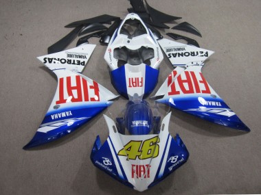 2009-2011 Blue White Fiat 46 Yamaha YZF R1 Motorcyle Fairings UK