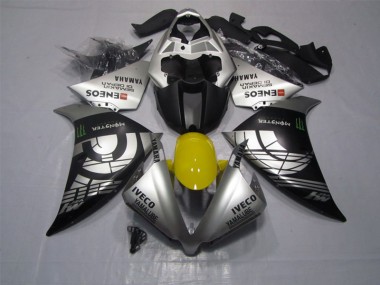 2012-2014 Black Silver Iveco Yamalube Monster Yamaha YZF R1 Motor Bike Fairings UK