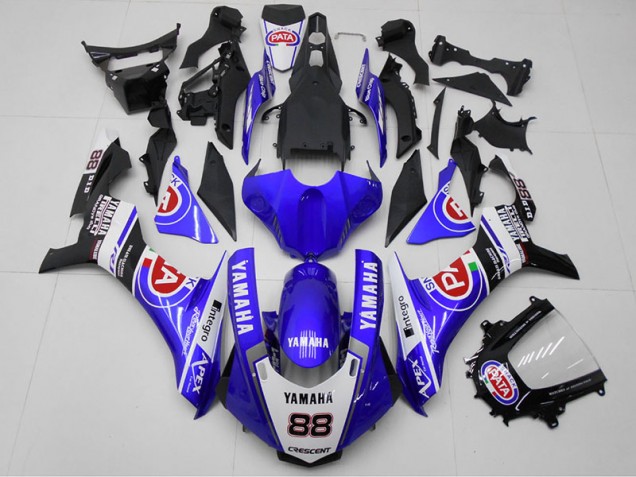 2015-2019 Blue PATA 88 Yamaha YZF R1 Bike Fairing Kit UK