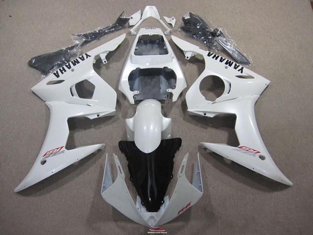 2003-2005 White with Black Decal Yamaha YZF R6 Bike Fairings UK 2003-2005 White with Black Decal Yamaha YZF R6 Bike Fairings UK