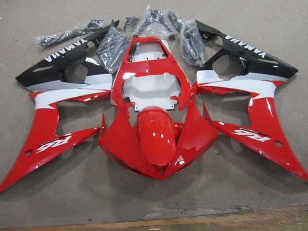 2003-2005 Red White Yamaha YZF R6 Motorcycle Fairings UK