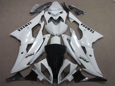 2008-2016 White Black Decal Yamaha YZF R6 Motorcycle Fairing Kits UK