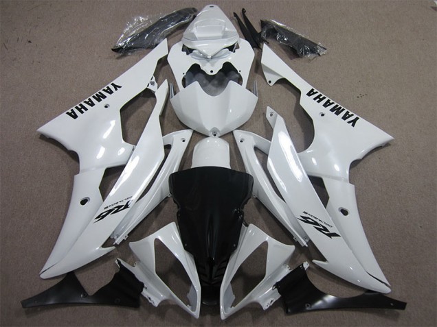 2008-2016 White Black Decal Yamaha YZF R6 Motorcycle Fairing Kits UK 2008-2016 White Black Decal Yamaha YZF R6 Motorcycle Fairing Kits UK