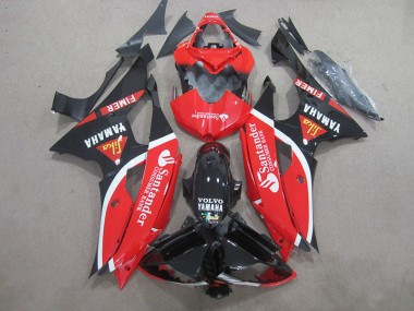 2008-2016 Black Red White Santander Yamaha YZF R6 Bike Fairings UK